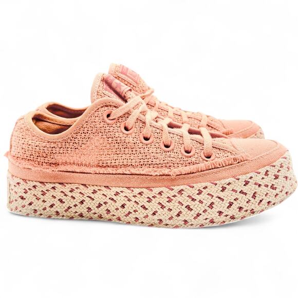 Chuck Taylor Platform Espadrille Shoes Women 5.5 All Star Rose Gold Free People‎ - Picture 5 of 10